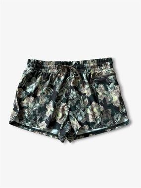 Avalanche Avalon Garden Dark Floral Woven Running Hiking Shorts Womens Small